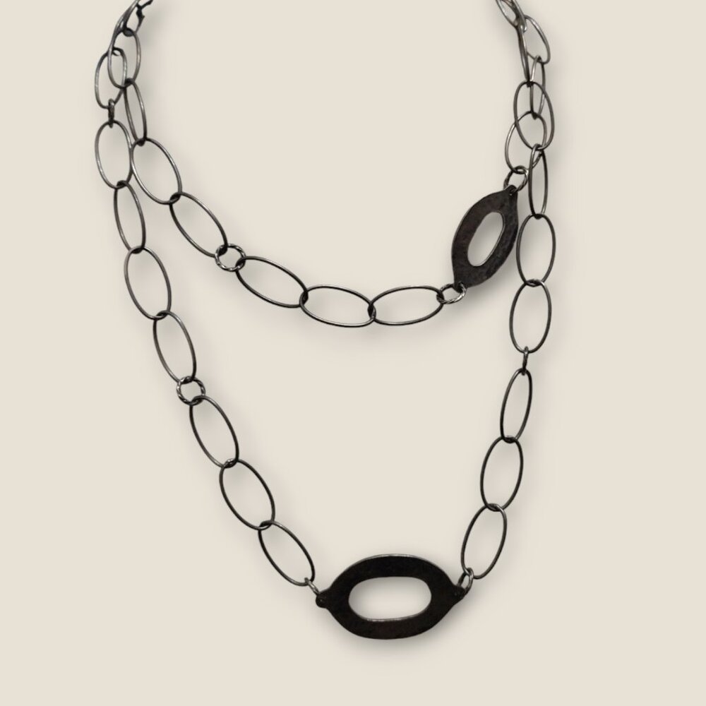 Silpada Sterling Oxidized  Link Necklace